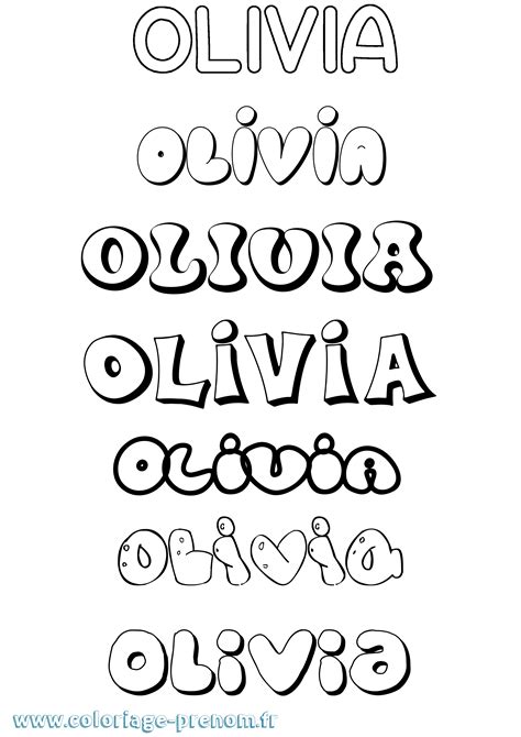 coloriage du prenom olivia  imprimer ou telecharger facilement