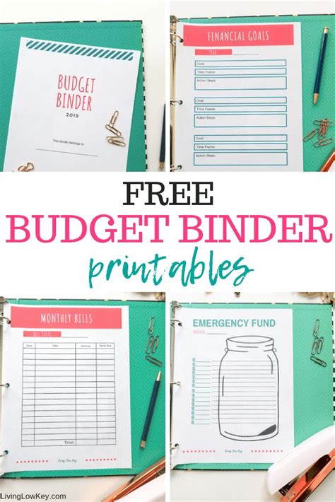 budget binder printables  saving money easy budget binder