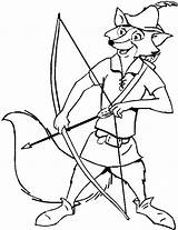 Robin Hood Coloring Pages Bow Drew His Fox Disney Choose Board Kids Print Unicorn Search Case Button Using sketch template