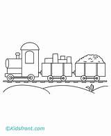Train Coloring Goods Pages Colouring Colour Kids Track Railroad Template Printable Freight sketch template