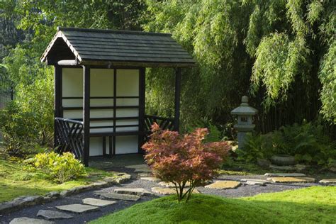 Stone Path Lantern Japanese Maple And A Sitting Area