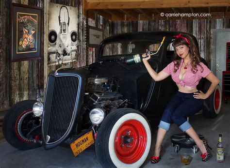 Carrie Hampton Rockabilly Pinup Poster A10 Warthog Ford Garage