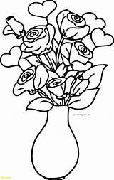 Vase Coloring Pages Flower Bucket Printable Rose Getcolorings Color Getdrawings Print Colorings sketch template