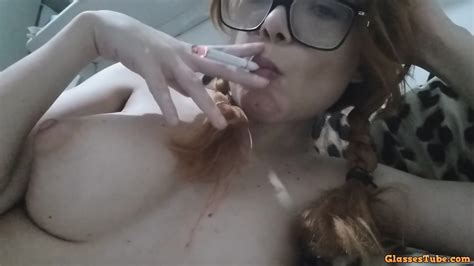 School Redhead Ginger Girl Does The Smoke Fetish With Big