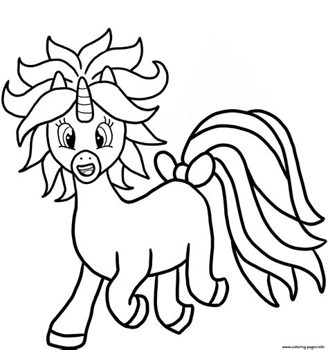 cartoon unicorn coloring page printable