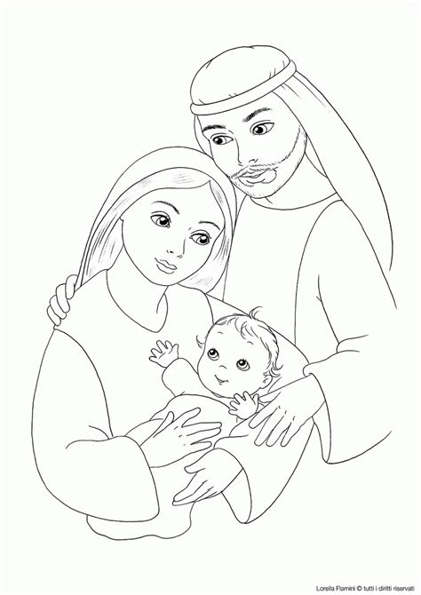 jesus mary  joseph coloring page holy family art coloring home