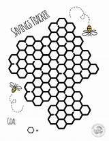 Honeycomb Savings Bullet Bee sketch template