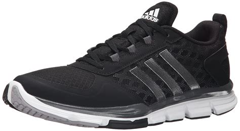 galleon adidas performance mens speed trainer  training shoe blackwhitecarbon metallic