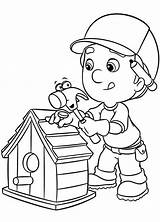Coloring Pages Handy Manny Tools Mechanic Birdhouse House Interior Doctor Drawing Clipart Printable Bird Getdrawings Getcolorings Colouring Colornimbus Making Cartoons sketch template
