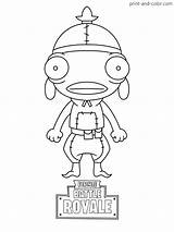Fortnite Coloring Pages Print Color Fishstick Skin Chibi Printable Kids Boys Colouring Peely Sheets Drawing Battle Royale Cartoon Season Game sketch template