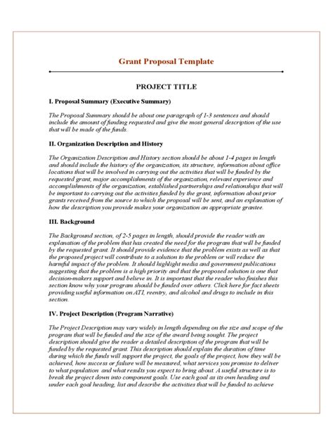 project proposal template fillable printable  forms handypdf