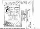 Bookstore Coloring Store Pages Grocery Book Printable Places Template Uncategorized Town City Grade Go Different sketch template