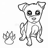 Vector Dog Coloring Pages Paw Print sketch template