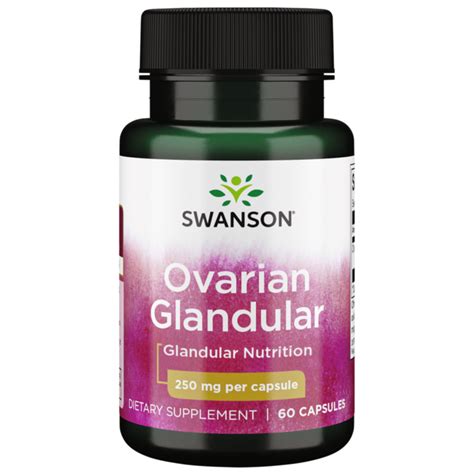 Swanson Premium Raw Ovarian Glandular 250 Mg 60 Caps Swanson Health