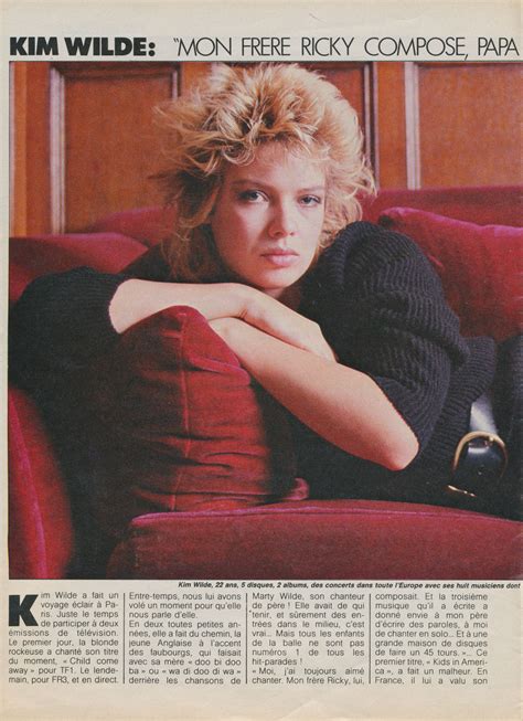 kim wilde my brother ricky composes daddy writes lyrics and i get gold discs wilde life