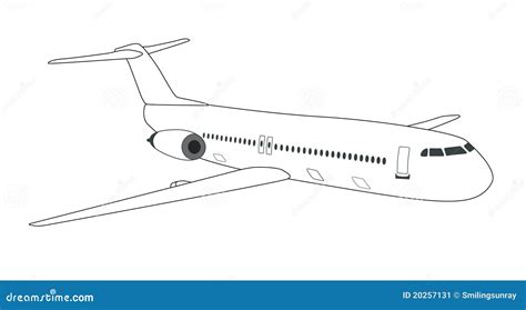 schematic airplane stock vector illustration  airplane