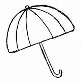 Umbrella Outline Clipart Beach Library Cartoon Coloring sketch template