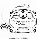Mascot Drunk Chipmunk Lineart Character Illustration Cartoon Royalty Cory Thoman Graphic Clipart Vector sketch template