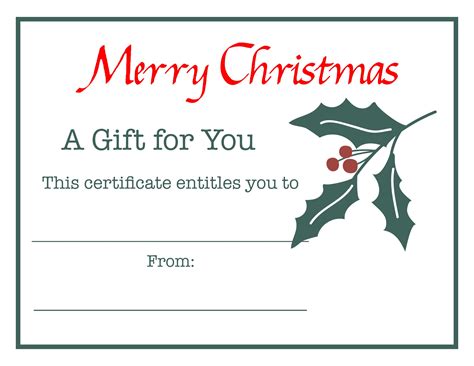 printable christmas gift voucher templates