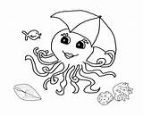 Coloring Octopus Pages Outline Kids Printable Drawing Preschool Animals Seashells Clipart Painting Colouring Drawings Worksheets Kindergarten Clip Getdrawings Library Other sketch template