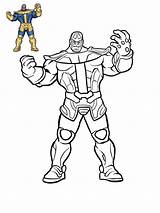 Thanos Avengers sketch template