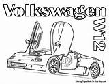 Coloring Pages Volkswagen Car W12 Comments sketch template