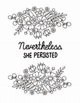 Nevertheless Persisted sketch template