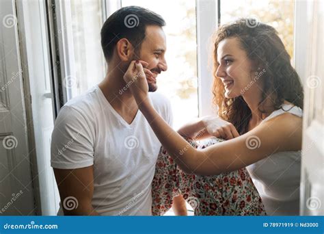 Affectionate Couple Bonding In Themorning Stock Image Image Of Love