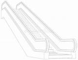 Escalator Rolltreppe Vecteur Vettore Scala Schizzo Abgehobenen Corel Betrag Skizze sketch template
