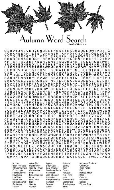 fall printable autumn word search puzzle   ages