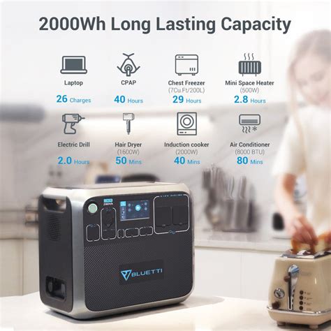 bluetti ac200p 2000wh 2000w portable power station for hoogkong