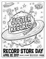 Coloring Record Pages Jupiter Records Color Getcolorings sketch template