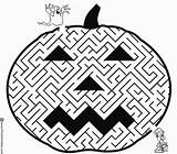 Halloween Maze Mazes Puzzles Labirinto Visitar Coloringhome sketch template
