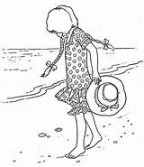 Beach Coloring Pages Embroidery Colouring Patterns Shore Sheets Drawing Book Hand Kids Getdrawings sketch template