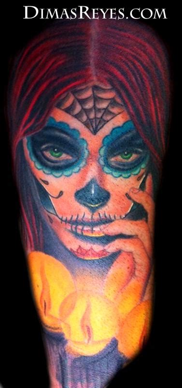 color day   dead girl  dimas reyes tattoonow