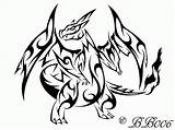 Charizard Tribal Deviantart Tattoo sketch template