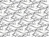 Escher Tessellation sketch template
