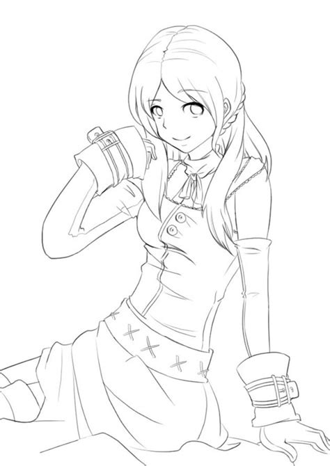 coloring pages anime girl coloring page  kids