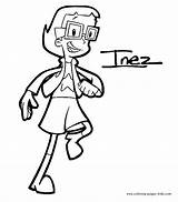 Cyberchase Coloring Pages Color Cartoon Inez Sheets Character Printable Kids Book Found Back sketch template