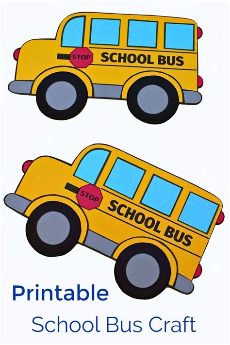 school bus craft freeprintable schoolbus backtoschool