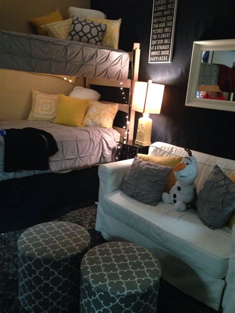 College Dorm Room Inspiration Dark Statement Wall And Textured And