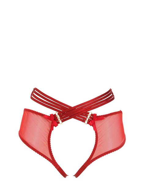 Bordelle Bondage Belle Peep Briefs In Red Lyst