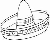 Coloring Mexican Hat Sombrero Getcolorings Color Printable Getdrawings Pages sketch template