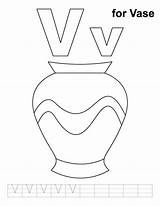 Vase Coloring Pages Letter Alphabet Kids Handwriting Printable Practice Template Bestcoloringpages Letters Preschool Sheets Numbers Flowers Popular sketch template