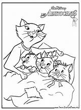 Duchesse Chatons Aristochats Coloriages Aristocats Borde Roquefort sketch template