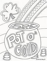 Coloring Patricks St Pages Doodles Printable Celebration Pot Rainbow Gold Print Color Comments Pdf Coloringhome sketch template