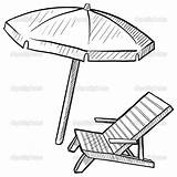 Umbrella Beach Chair Coloring Drawing Pages Vector Doodle Getdrawings Objects Sketch Line Closed Printable Color Outdoor Clip Lhfgraphics Kids Clipartpanda sketch template