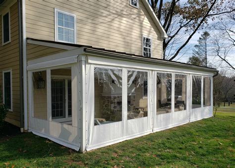 clear vinyl drop curtains   farmhouse porch kreiders canvas service