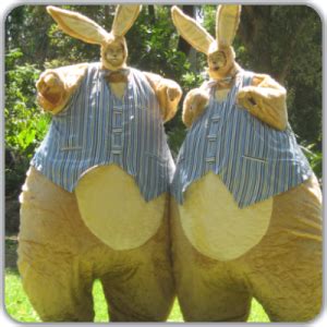 stilt walkers australia easter entertainment giant easter bunnies