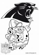Coloring Panthers Pages Carolina Nfl Spongebob Football Clipart Panther Popular Print Coloringhome Library sketch template